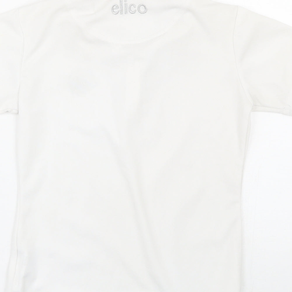 Elico Girls White Basic Polo Size 9-10 Years