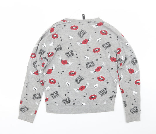 H&M Womens Grey Pullover Sweatshirt Size S