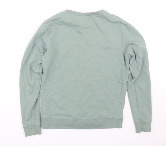 H&M Womens Green Pullover Sweatshirt Size S