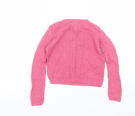 Cynthia Rowley Girls Pink Pullover Jumper Size 5-6 Years
