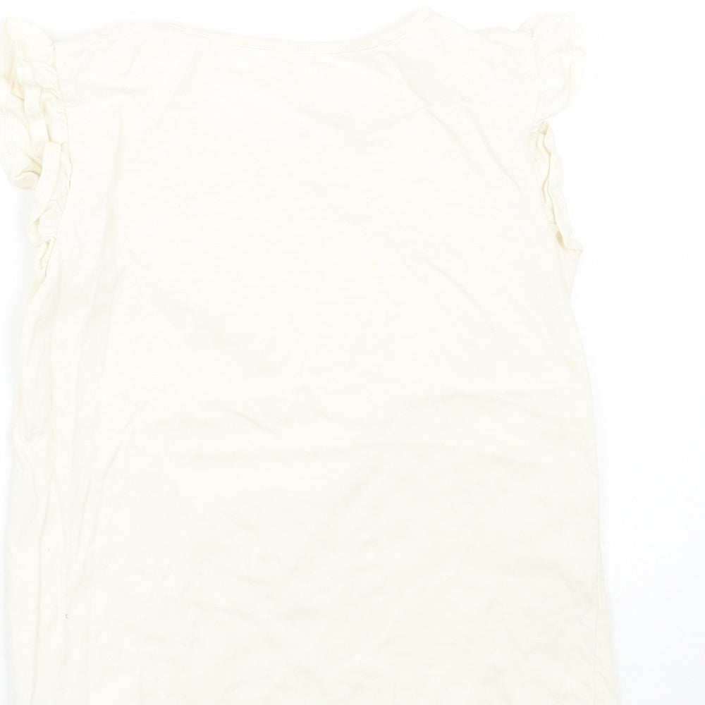 TU Girls Beige Basic T-Shirt Size 10 Years