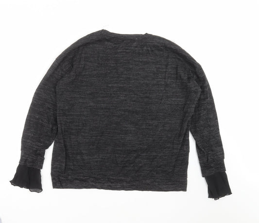 Zara Womens Grey Knit Pullover Jumper Size S