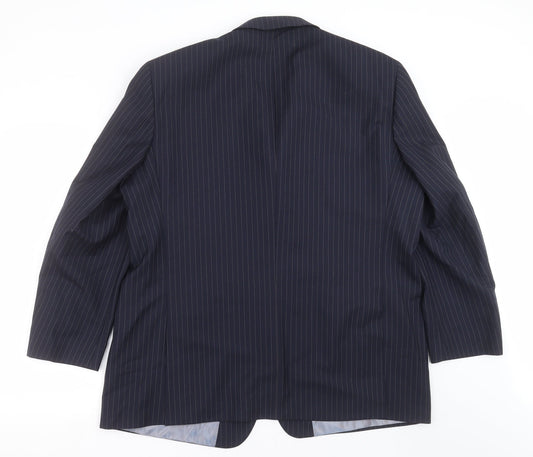 Marks and Spencer Mens Blue Striped Jacket Suit Jacket Size 46