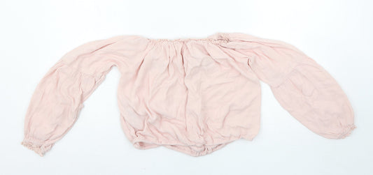 Hollister Womens Pink Basic Blouse Size XS