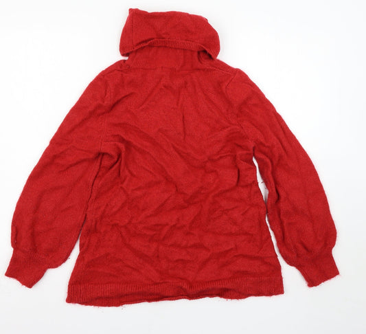 M&Co Womens Red Pullover Jumper Size 14
