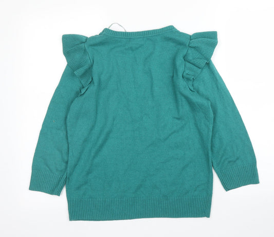 H&M Womens Green Pullover Jumper Size M