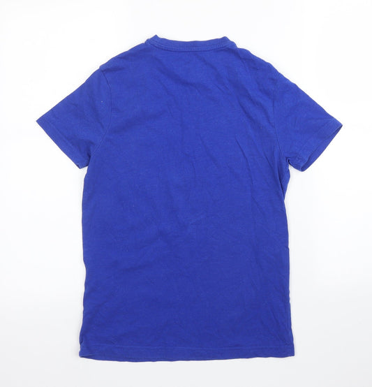M&S Boys Blue Basic T-Shirt Size 10 Years