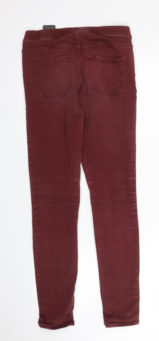 H&M Womens Purple Denim Skinny Jeans Size 10 L27 in