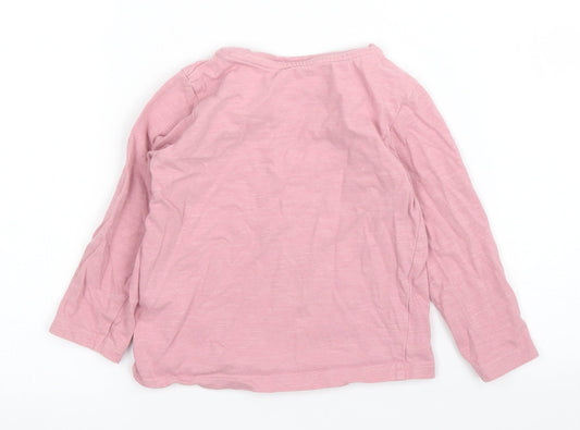 Matalan Girls Pink Basic T-Shirt Size 18-24 Months