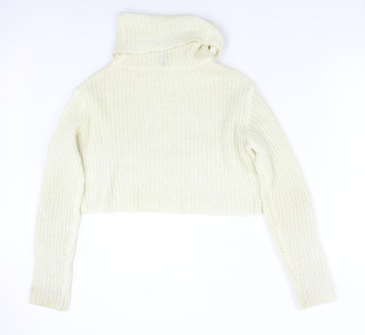 H&M Womens Ivory Knit Pullover Jumper Size M