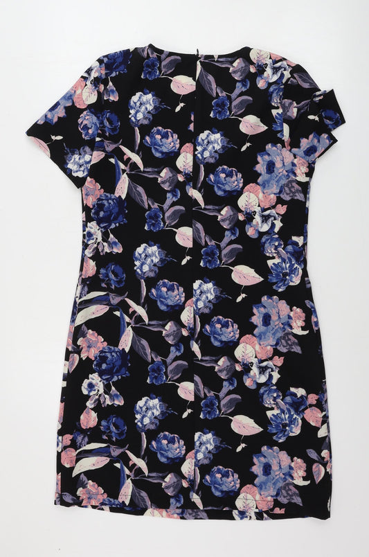 Girls On Film Womens Black Floral A-Line Size 10