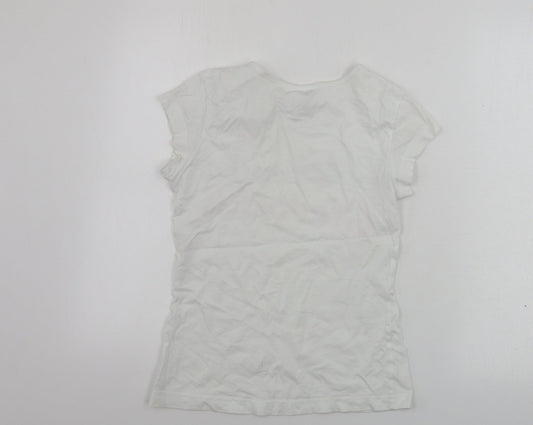 Adler Womens White Basic T-Shirt Size XS