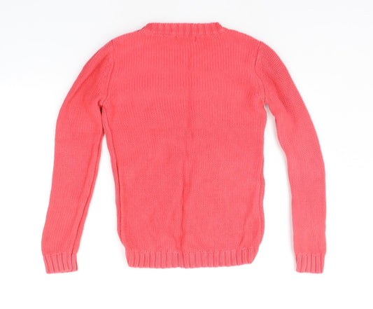 Gap Girls Orange Pullover Jumper Size 10-11 Years