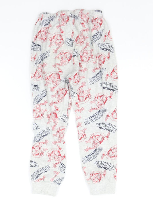 Primark Girls Grey Geometric Top Pyjama Pants Size 4-5 Years - MARVEL