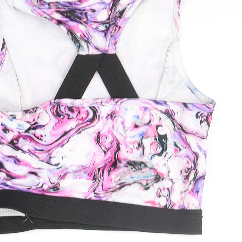 M&Co Girls Purple Geometric Basic Tank Size 9-10 Years
