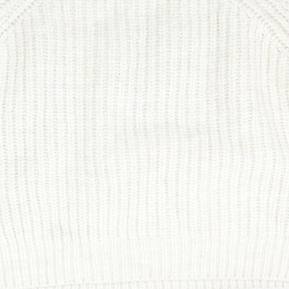 Marks and Spencer Womens White Houndstooth Pullover Jumper Size L