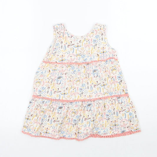 TU Girls Ivory Floral A-Line Size 4-5 Years