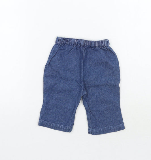 Cherokee Girls Blue Capri Trousers Size 0-3 Months