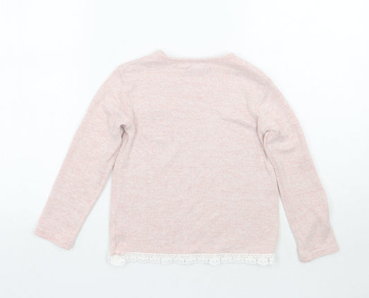 Primark Girls Pink Pullover Jumper Size 6-7 Years