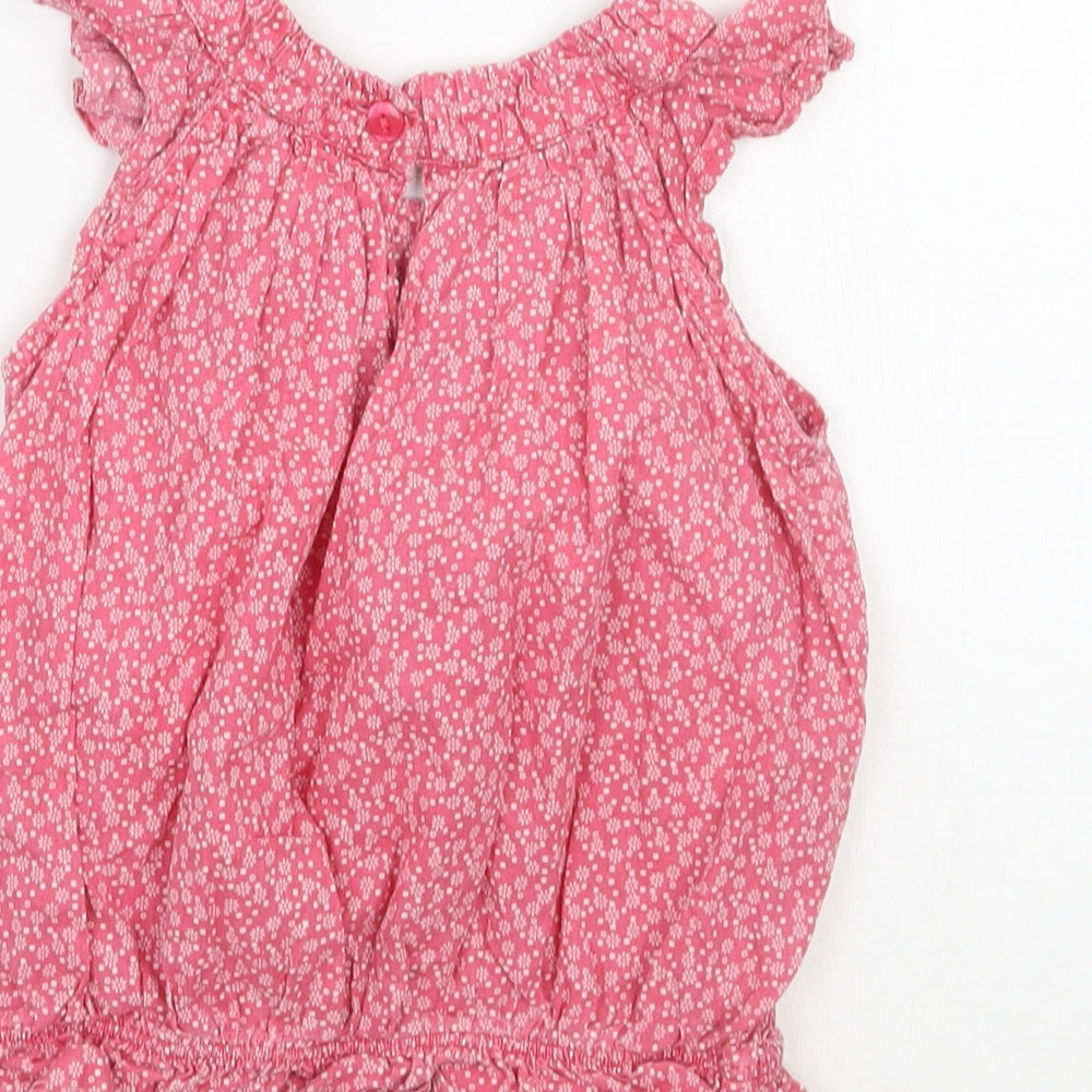 Fagottino Girls Pink Floral Basic Tank Size 18-24 Months