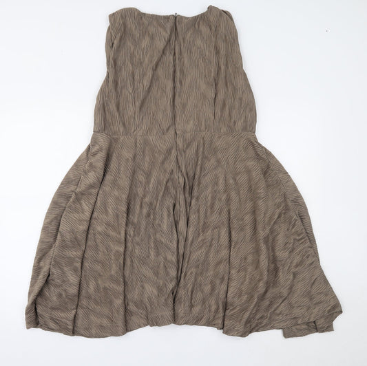 Uttam London Womens Beige Fit & Flare Size M