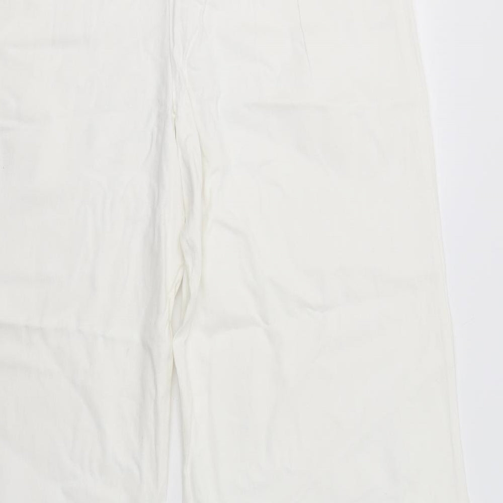 Look Womens White Trousers Size 16 L27 in