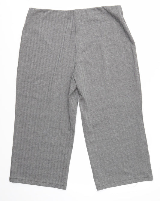 M&S Womens Grey Dress Pants Trousers Size 20 L22 in