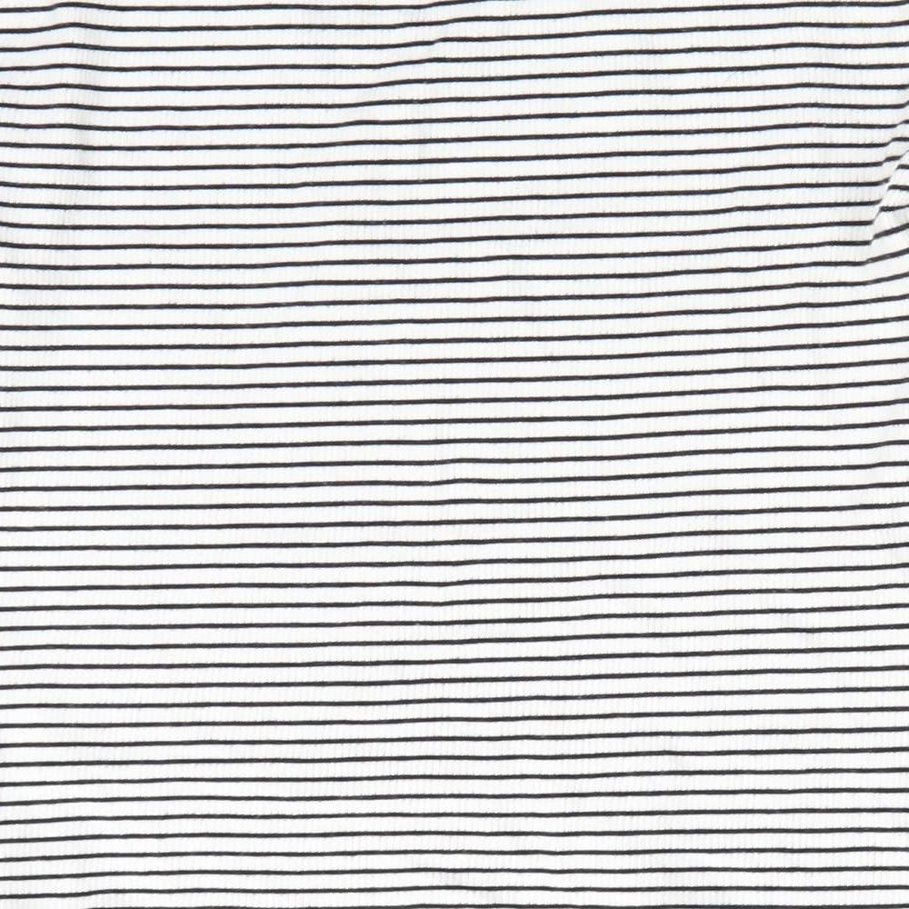 NEXT Girls Black Striped Basic Casual Size 11 Years - Black & White Stripe