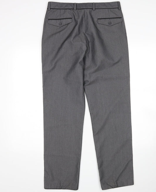 urton Mens Grey Trousers Size 32 L30 in