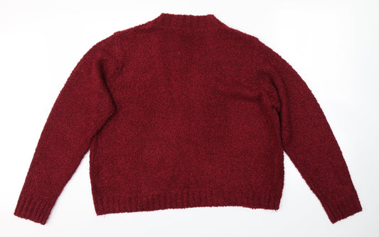 Preworn Womens Red Cardigan Jumper Size XL