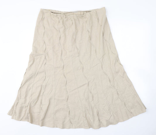 Preworn Womens Beige A-Line Skirt