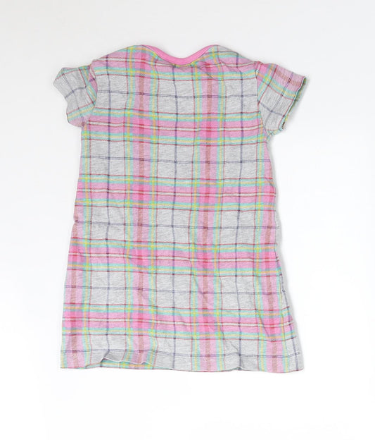 M&Co Girls Multicoloured Check A-Line Size 9-12 Months