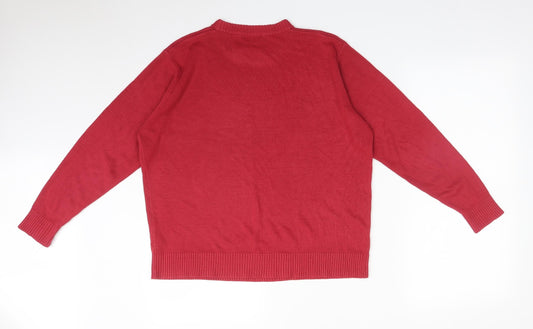 Berkertex Womens Red Pullover Sweatshirt Size 16