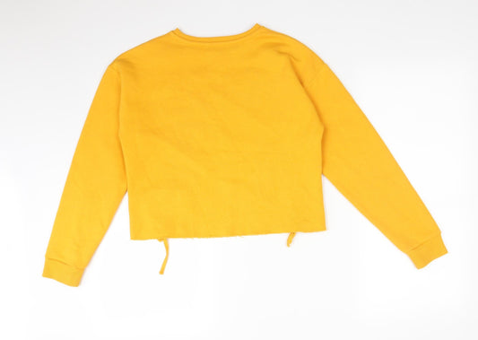 Matalan Girls Yellow Pullover Sweatshirt Size 12 Years - CHICAGO