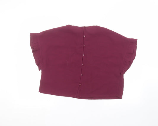 NEXT Girls Purple Basic T-Shirt Size 12 Years