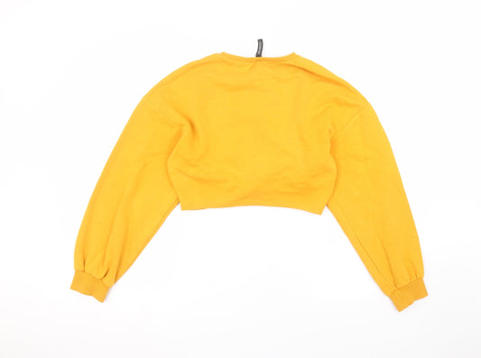 H&M Womens Yellow Pullover Jumper Size S