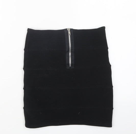 Preworn Womens Black Mini Skirt Size 8
