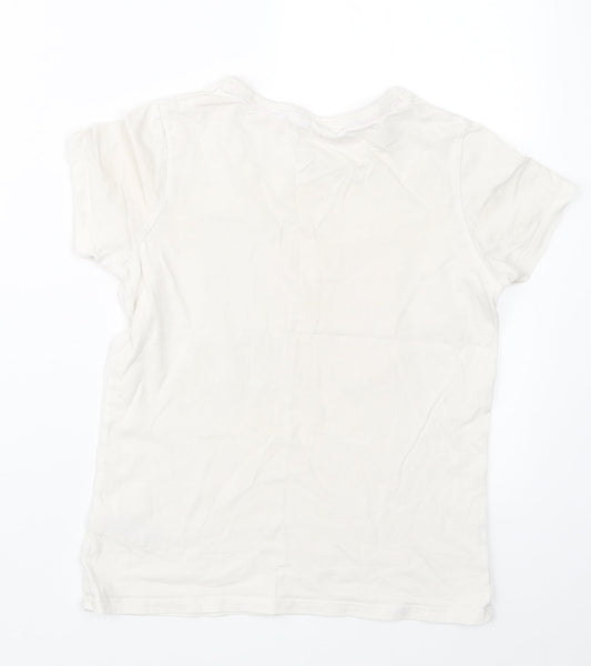 Marks and Spencer Girls Beige Geometric Top Pyjama Top Size 10-11 Years