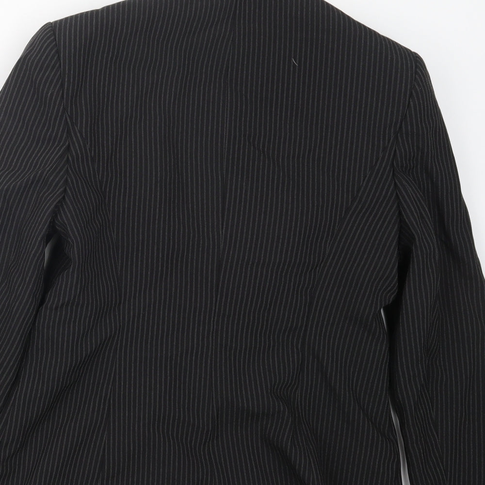 Papaya Womens Black Striped Jacket Size 14