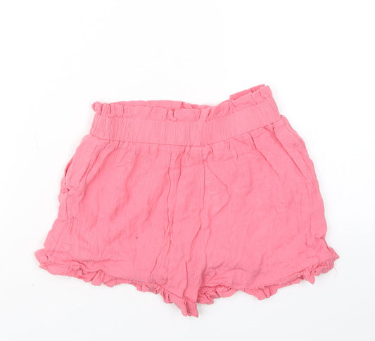 TU Girls Pink Boyfriend Shorts Size 7 Years