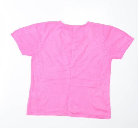 Dorothy Perkins Womens Pink Knit Pullover Jumper Size 14