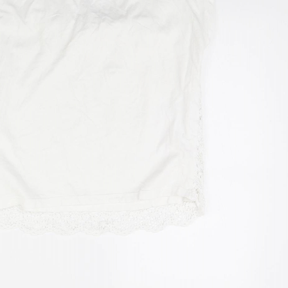 YD Girls White Basic T-Shirt Size 12 Years