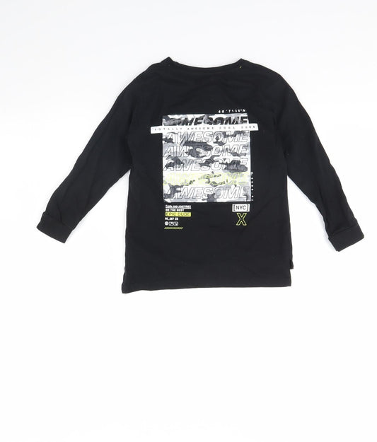 Primark Boys Black Basic T-Shirt Size 4 Years
