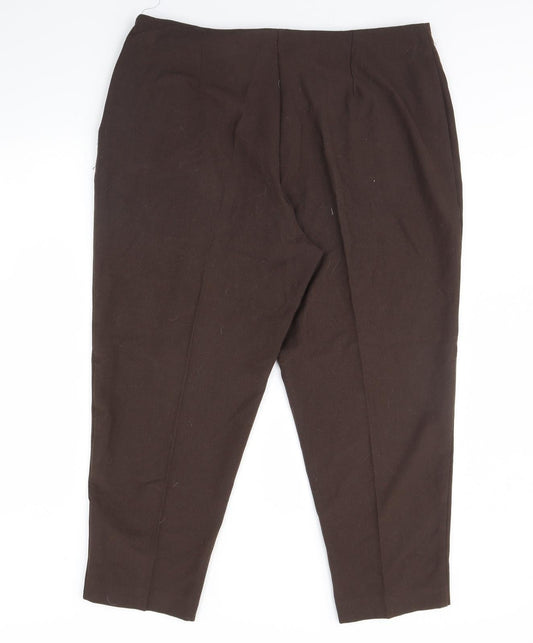 Essentials Womens Brown Trousers Size 20 L26 in