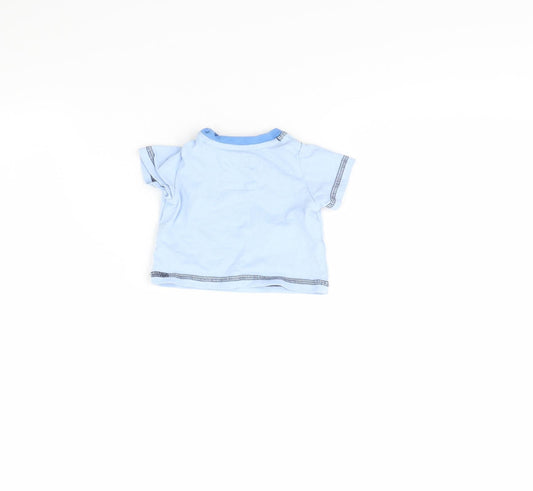 TU Girls Blue Basic T-Shirt Size 0-3 Months - Tiny baby