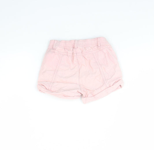 H&M Girls Pink Corduroy Cropped Trousers Size 12 Months