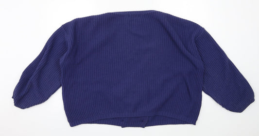 In the Style Womens Blue Knit Cardigan Jumper Size 14