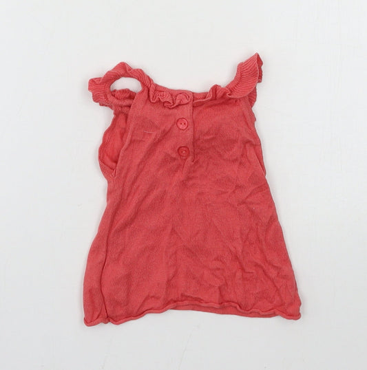 grain de ble Girls Pink Jersey Basic Tank Size 6 Years