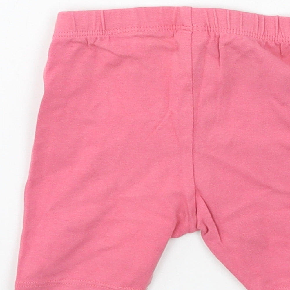 TU Girls Pink Jacquard Jogger Trousers Size 12-18 Months