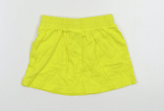 George Girls Yellow Jersey A-Line Skirt Size 18-24 Months